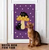 Tabla Rascadora para Gatos, Resistente al Desgaste, No Suelta Pelo, Protector de Sofá Anti-Arañazos de Gato, Montaje Vertical en Pared, Alfombrilla Rascadora de Dibujos Animados para Gatos, Juguete, Sin Dejar Rastro