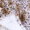 Tela de Peluche de Visón con Estampado de Leopardo de Nieve para Abrigos de Otoño e Invierno, Juguetes, Cojines y Pantuflas