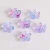 Flor Miniatura de Cinco Pétalas com Bordas Esmaltadas, Base de Flor de Ameixa 3D DIY Feita à Mão para Acessórios de Colares e Pulseiras