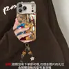 Pulsera de gato con estampado de leopardo adecuada para funda de teléfono Apple 16 Pro Max, iPhone 17, Maillard 15, otoño e invierno 14, linda