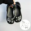 Accesorios para zapatos tipo ballet perforados DIY, accesorios de perlas y pedrería, hebillas de zapato desmontables de alta gama y decoraciones para la superficie del zapato