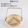 Cesta de produtos trançados de bambu artesanal produtos trançados de bambu decoração criativa casa pá de lixo bandeja pequena placa de bambu para casa redonda