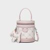 Bolsa Feminina Estampada Nova 2026, Bolsa Saco, Bolsa Transversal, Couro Genuíno Outonal com Toque de Luxo, Pequena Bolsa de Mão para Primavera e Outono