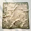Lenço Floral Artístico 70% Seda Sintética, Novo Estilo de Verão, Acessório de Lenço de Pescoço Elegante e Versátil para o Dia a Dia, Xale Fashion à Prova de Vento