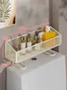 Novo Rack de Armazenamento para Banheiro Acima do Papel Higiênico Porta Toalha Rack de Armazenamento para Banheiro Pia de Banheiro Rack para Sabonete Líquido