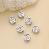 Cuentas Espaciadoras de Flor Rosa de Cobre Chapado en Oro de 14K Colgante Cuentas Sueltas para DIY Pulsera Collar Accesorios de Joyería Colgante