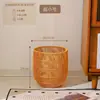 Cesta de Almacenamiento Imitación Ratán con Tapa, Cesta para Ropa Sucia Doméstica, Caja de Almacenamiento de Snacks para Dormitorio Cocina, Alto Valor Estético, Diseño Tejido Estilo Ins