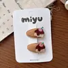 Nova Primavera e Inverno Cor Café com Leite Versátil Pequena Gota de Água Franja Infantil Grampo de Cabelo Bebê Flor Desenho Animado Grampo de Cabelo