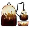 2022 Nuevo Transfronterizo Patrón Danza de Sombras Amazon Traje Periférico Mochila Bolso de Hombro Estuche para Lápices Set
