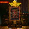 Pintura com Pigmento Mineral do Nepal Coração a Coração Boon Estátuas de Buda Asong Ma Ningma Três Protetores Fundamentais Thangka Pintura de Pendurar 0,65m