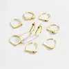 Anillo de Piedra de la Suerte Colorido de Moda y de Alta Gama con Apertura Ajustable e Índice Incrustado con Circonita para Mujer con Diseño Versátil