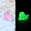 Pez Foca Artificial Luminoso Acuario Micro Paisaje Creativo Cadena de Teléfono Móvil Llavero Colgante Pequeño Accesorios de Resina DIY