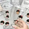 45 peças de adesivos de transferência 3D de grafite desenhados à mão por Zhang Hanrui, cada um com um design único, adequados para iPads, garrafas de água e computadores; autocolantes autocolantes