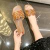 Sandalias de Playa de Punta Cuadrada de Tacón Bajo de Hada para Mujer 2025 Verano Nuevo Estilo Moda Celebridad de Internet Más Fácil de Combinar Zapatillas de Suela Plana