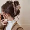 Elegante pinza grande para el pelo para mujer, nuevo pinza de tiburón de felpa 2026, pinza para el pelo de la parte trasera de la cabeza, accesorio para peinar el pelo