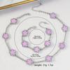Pulsera trébol de cinco hojas explosiones transfronterizas alta moda collar de flores de un solo lado traje para mujer no se desvanece fabricantes mayoreo
