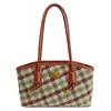 Nova Bolsa Tote Simples de Xadrez Outono/Inverno 2025, Bolsa de Mão para Compras, Bolsa Versátil de Ombro e Transversal para o Dia a Dia, Estilo Relaxado