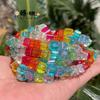 Venta Caliente Transfronteriza Color Arcoíris Cuadrado Cristal de Imitación Vidrio Cuentas Sueltas Accesorios para Joyería DIY Materiales