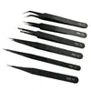 Pinzas Digitales de Acero Inoxidable Herramientas Antiestáticas Recogida de Cabello de Nido de Pájaro Pinzas Digitales Punta de Alta Precisión para Reparación de Injerto de Pestañas