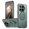 Funda para teléfono con sensación de piel para Xiaomi 17t Pro con cobertura total y soporte de anillo giratorio, Funda magnética para Redmi Note 17