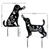 Nuevos Adornos de Hierro Transfronterizos para Jardín Animales Decorativos de Piso Inserciones Gatos, Perros, Conejos, Pollos Inserciones de Césped Huecos Adornos de Arte para Patio