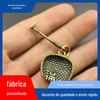 DIY criativo chaveiro de pá de lixo de latão e enxada da sorte pingente de bolsa pingente de cabo antigo
