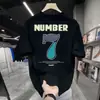 Playera de Manga Corta para Hombre 2025 Nuevo Verano Marca de Moda Americana Trendy Holgada Blanca Versátil Ropa Tops de Manga Corta