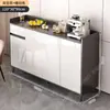 Gabinete de Preparación de Comidas para Habitación Privada de Hotel con Luces, Gabinete de Almacenamiento de Aparador de Lujo Accesible, Gabinete de Almacenamiento de Gabinete de Té para Sala de Estar, Bol para Cocina Restaurante