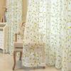 Telas para Janelas e Cortinas Transfronteiriças, Cortinas Verdes Bordadas com Folhas Estilo Americano Amazon, Cortinas Transparentes Prontas Dropshipping de Fábrica Aliexpress, Atacado de Fabricantes