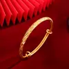 Pulsera Clásica de Oro Arena Vietnamita para Mujer Estilo Empujar-Tirar 6mm Chapada en Cobre 24K Aliento de Bebé Lujo Accesible Versátil Venta Caliente Xiaohongshu
