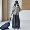 Conjunto de Punto para Niñas Primavera y Otoño 2026 Nuevo Otoño Moda Pulóver Básico y Pantalones Casuales para Niñas Mayores