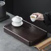 Bandeja de Té de Palisandro para Uso Doméstico, Modelo Nuevo 2026, Juego de Té Kung Fu, Madera Maciza Drenaje de Agua y Almacenamiento de Agua Mesa Pequeña de Té para Secado