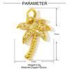 Pingente de colar de cobre com zircônia gota de óleo fruta melancia morango cereja diy pulseira de uva brincos acessórios de joalheria para mulheres
