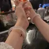 Tiktok Venta Caliente Transfronteriza Ágata Natural Barra Redonda Barra de Belleza Pulsera Pulsera de Jade Ágata Luna Blanca Caja de Regalo