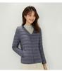 Chaqueta ligera de plumón para mujer, corta, de otoño e invierno, nueva llegada, ligera, fina, de plumón de pato blanco 90, abrigo interior de moda.