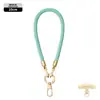 Cordón de alta gama para teléfono móvil 6MM resistente para colgar en el cuello ajustable para exteriores anti-pérdida cuerda trenzada para muñeca delicada oro
