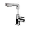 Grifo de Lavabo con Pantalla Digital, Altura Ajustable y Salida de Agua de Doble Modo para Tocador de Baño, Grifo de Lujo Ligero