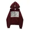 Moletom com Capuz Gótico Y2K Harajuku Retrô Personalizado Estilo de Rua Americano High Street Outono e Inverno Novo Estilo Transfronteiriço