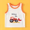 Camiseta regata infantil de algodão fina para o verão, regata sem mangas para meninos, base de verão, exclusiva para exportação