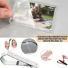 Clipe para para-sol de carro transfronteiriço moldura de foto magnética de acrílico clipe de foto de 3 polegadas para carro ímã de geladeira universal feito sob medida