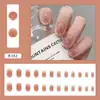 Uñas Postizas Virales de Moda 24 Piezas Estilo Francés Nuevas Uñas Postizas Degradadas