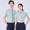Camisa de Verão 2026 Novo Estilo Sem Ferro para Imobiliário e Bancário, Camisa Verde Claro Lenzing Modal, Roupa de Trabalho Formal