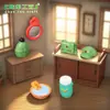 Paisagem em Miniatura Termo Retrô Nostálgico Chapéu Militar Antigo Utensílios Domésticos Casa de Bonecas Decoração DIY Acessórios Mini Enfeites