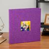 Álbum de fotos con película autoadhesiva para ventana con superficie de lino transfronterizo, álbum familiar, álbum de fotos filatélico hecho a mano pegado DIY en stock