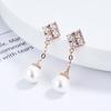 Pendientes de borla de perla de plata de ley 925 para mujer, nuevos pendientes de moda de estilo sencillo con forma de hueso para la oreja, joyería con personalidad y temperamento 2022