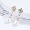 Pendientes de botón con borla de perla para mujer Plata de ley 925 Nuevo 2022 Lujo ligero Elegante Clavo para cartílago de la oreja Estilo simple Joyería para orejas versátil