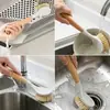 Cepillo Limpiador de Ollas con Mango de Madera, Cepillo Limpiador de Tazones Multifuncional de Mango Largo con Mango, Cepillo de Madera Limpiador de Ollas Antiadherentes para el Hogar, Venta al por Mayor por Fabricante