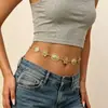 Nueva cadena de cintura de metal con patchwork de encaje hueco ovalado, moda europea y americana, un accesorio único y versátil, disponible en stock de fábrica