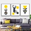 Pintura Decorativa para Sala de Estar Pintura de Parede de Fundo para Sofá Pintura de Parede Suspensa Moderna Simples Mural Estilo Nórdico Quarto Parede Tríptico