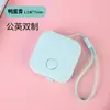 Fita métrica de couro para deli para medir roupas, régua portátil, cor doce, régua retrátil, medir busto, cintura, quadris, altura, pequena régua redonda, couro